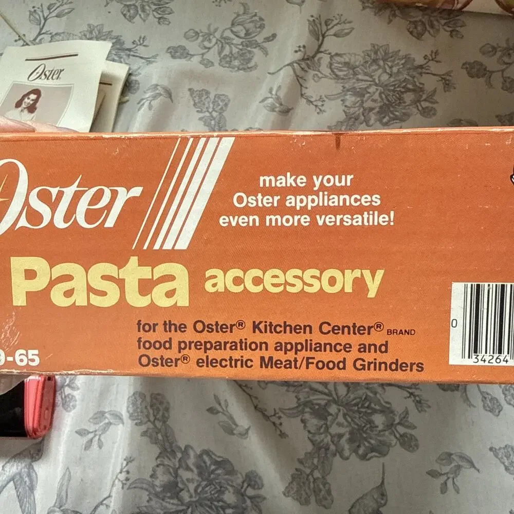 Vintage Oster Kitchen Center Pasta Accessory 939-65 Vintage COMPLETE Open Box